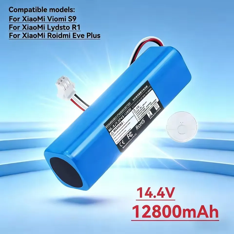 14.8V 12800mAh H18650CH-4S2P Robot Battery For Xiaomi Lydsto R1 Pro HD-STYTJ-W03 S1 YM-S1-W03 G2 Robotic Vacuum Cleaner
14.8V 12800mAh H18650CH-4S2P Robot Battery For Xiaomi Lydsto R1 Pro HD-STYTJ-W03 S1 YM-S1-W03 G2 Robotic Vacuum Cleaner