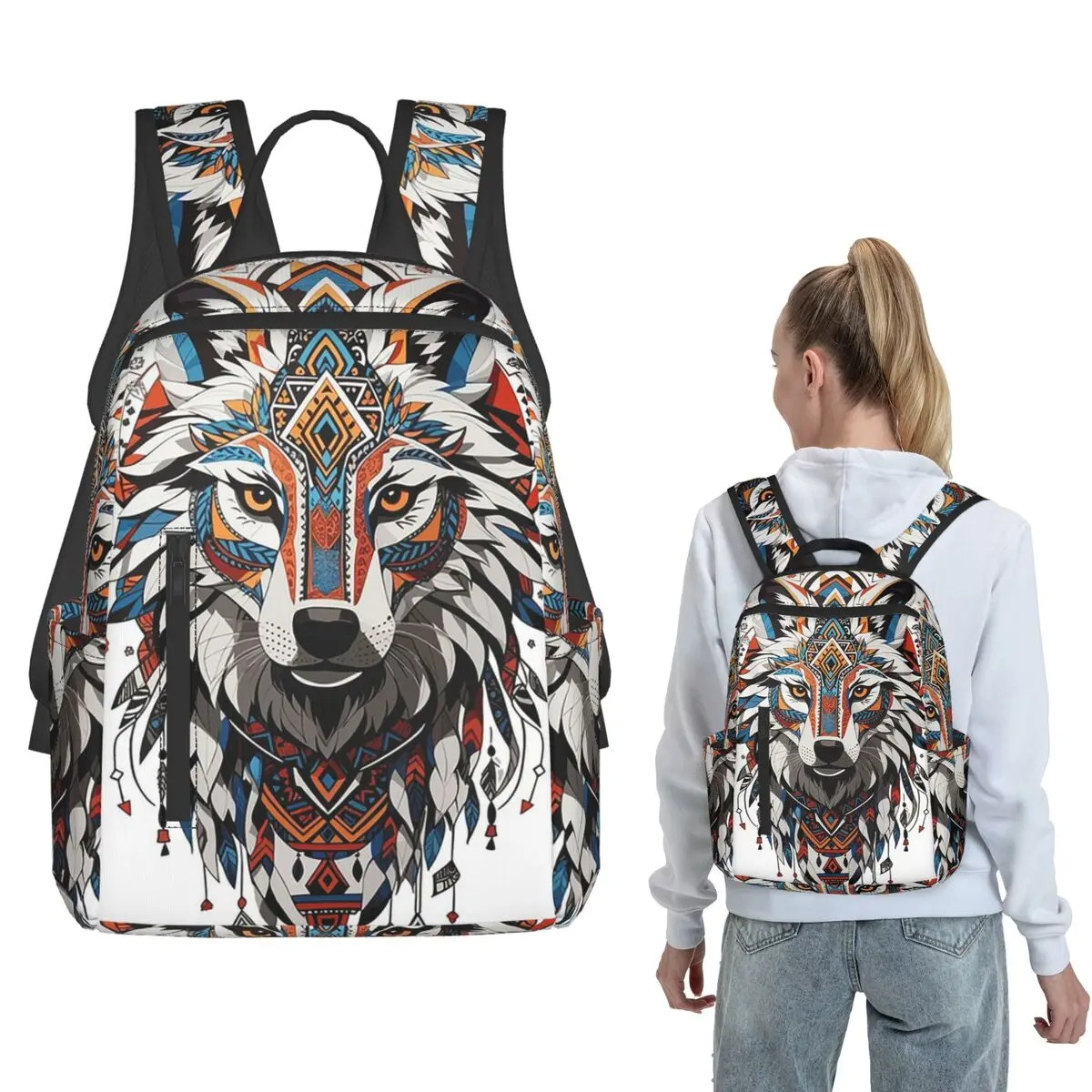 Dreamy Ethnic Style Wolf Backpack Large Capacity Children BookBag School Bag Shoulder Bags for Men Women
Dreamy Ethnic Style Wolf Backpack Large Capacity Children BookBag School Bag Shoulder Bags for Men Women