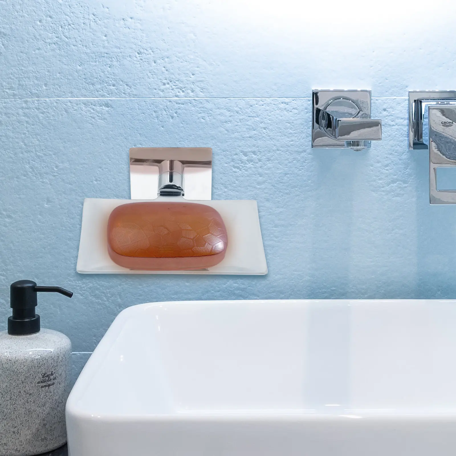 Stainless Steel Soap Dish Holder Wall-Mounted Self-Draining Bar Soap Rack Punch-Free Bathroom Kitchen Countertop Organizer
Stainless Steel Soap Dish Holder Wall-Mounted Self-Draining Bar Soap Rack Punch-Free Bathroom Kitchen Countertop Organizer