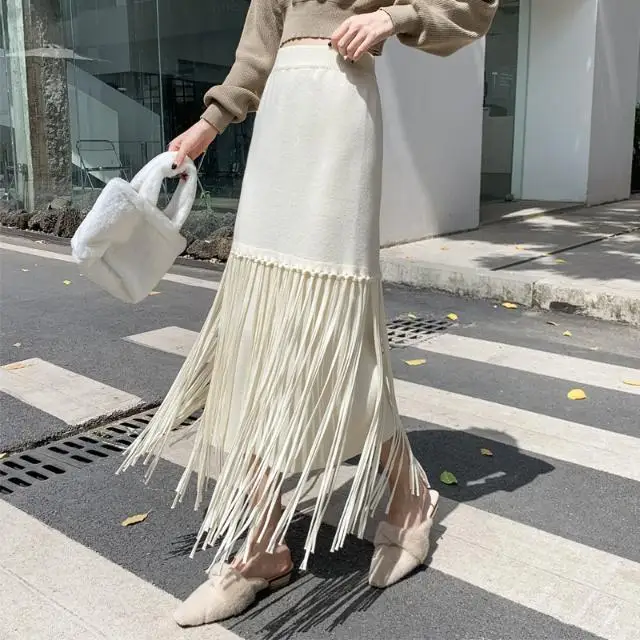 French Knitted Tassel Pleated Skirt for Women High Waist Hip-hugging A-line Long Skirt Drapey Stop Skirt
French Knitted Tassel Pleated Skirt for Women High Waist Hip-hugging A-line Long Skirt Drapey Stop Skirt