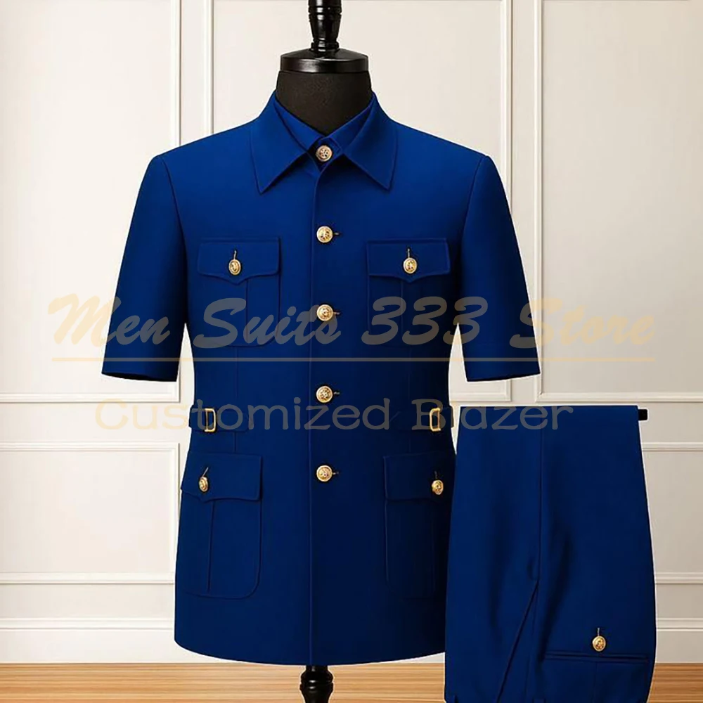 Мужской костюм королевского синего цвета, на заказ, с коротким рукавом, повседневная мужская одежда, формальный, приталенный, из 2 предметов: пиджак и брюки, комплект, костюм для мужчин
Мужской костюм королевского синего цвета, на заказ, с коротким рукавом, повседневная мужская одежда, формальный, приталенный, из 2 предметов: пиджак и брюки, комплект, костюм для мужчин