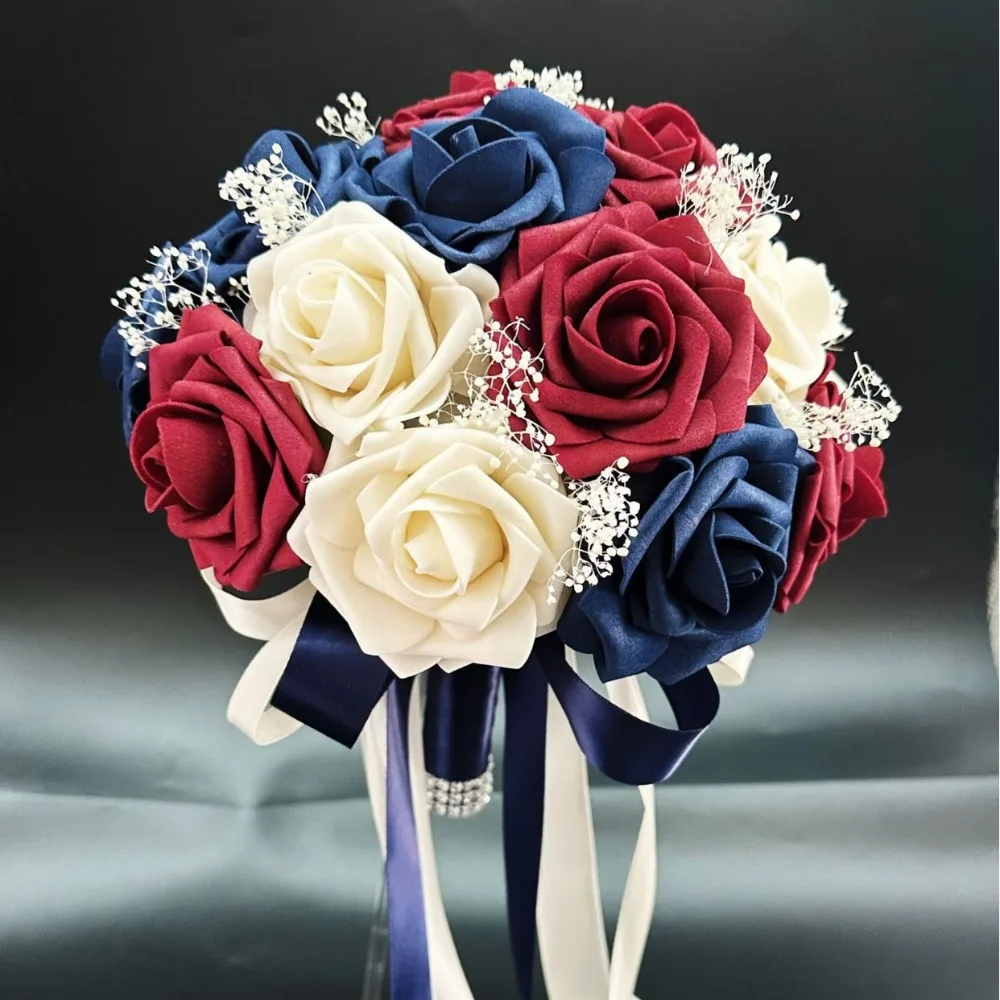Romantic Blue Artificial Flowers Silk Rose Flower Bouquets Wedding Party Handheld Marrige Accessories
Romantic Blue Artificial Flowers Silk Rose Flower Bouquets Wedding Party Handheld Marrige Accessories