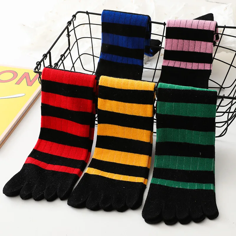 5 Pairs Korean Style Striped Socks with Fingers Men Women Couple Colorful Cotton Mid-Tube Happy Toe Socks Street Fashions
5 Pairs Korean Style Striped Socks with Fingers Men Women Couple Colorful Cotton Mid-Tube Happy Toe Socks Street Fashions