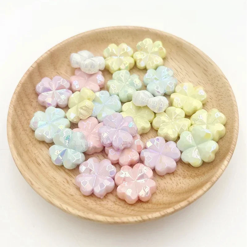 200PCS/ bag UV 17mm Lucky large four-leaf Clover shaped beads Cute cartoon fashion DIY jewelry accessory bracelet necklace
200PCS/ bag UV 17mm Lucky large four-leaf Clover shaped beads Cute cartoon fashion DIY jewelry accessory bracelet necklace