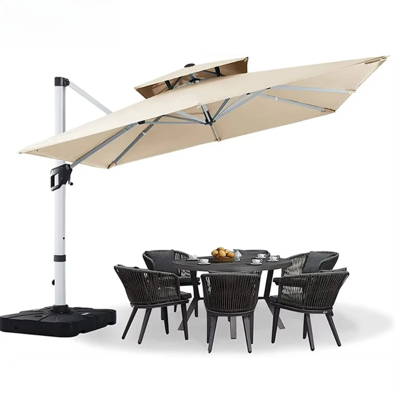 Outdoor cantilever patio 360 degree swivel system garden waterproof umbrella
Outdoor cantilever patio 360 degree swivel system garden waterproof umbrella