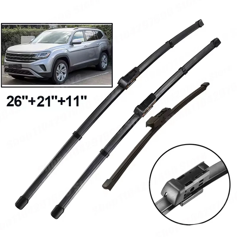 Wiper Front & Rear Wiper Blades Set For Volkswagen Atlas Teramont 2017 - 2023 Windshield Windscreen Window Brushes 26"+21"+11"
Wiper Front & Rear Wiper Blades Set For Volkswagen Atlas Teramont 2017 - 2023 Windshield Windscreen Window Brushes 26"+21"+11"