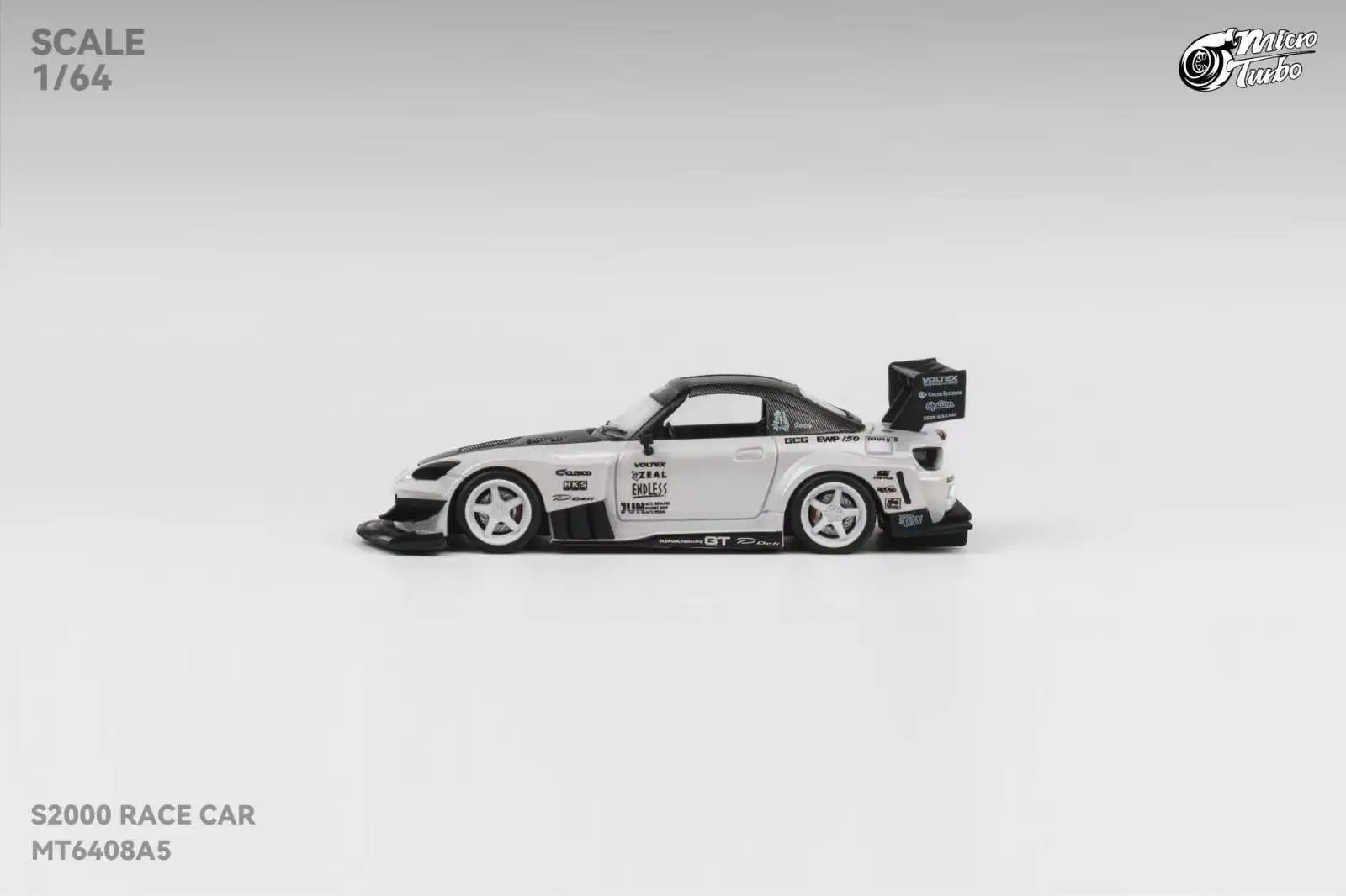Micro Turbo 1·64 S2000 Race Car White Diecast Model Car
Micro Turbo 1·64 S2000 Race Car White Diecast Model Car