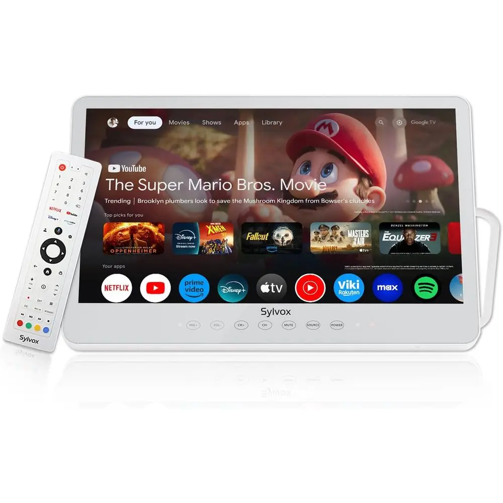 15.6" Portable TV, 1080P Smart TV, 10000mAh Battery (6H), Rechargeable, IP66 Waterproof, Supports Apps & Voice Control. Perfect
15.6" Portable TV, 1080P Smart TV, 10000mAh Battery (6H), Rechargeable, IP66 Waterproof, Supports Apps & Voice Control. Perfect