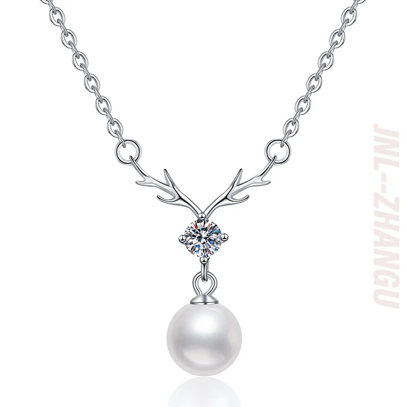 Wholesale Custom DIY S925 Silver Sika Deer Horn 0.3CT D Moissanite 7-8mm Off Round Natural Freshwater Pearl Necklace
Wholesale Custom DIY S925 Silver Sika Deer Horn 0.3CT D Moissanite 7-8mm Off Round Natural Freshwater Pearl Necklace