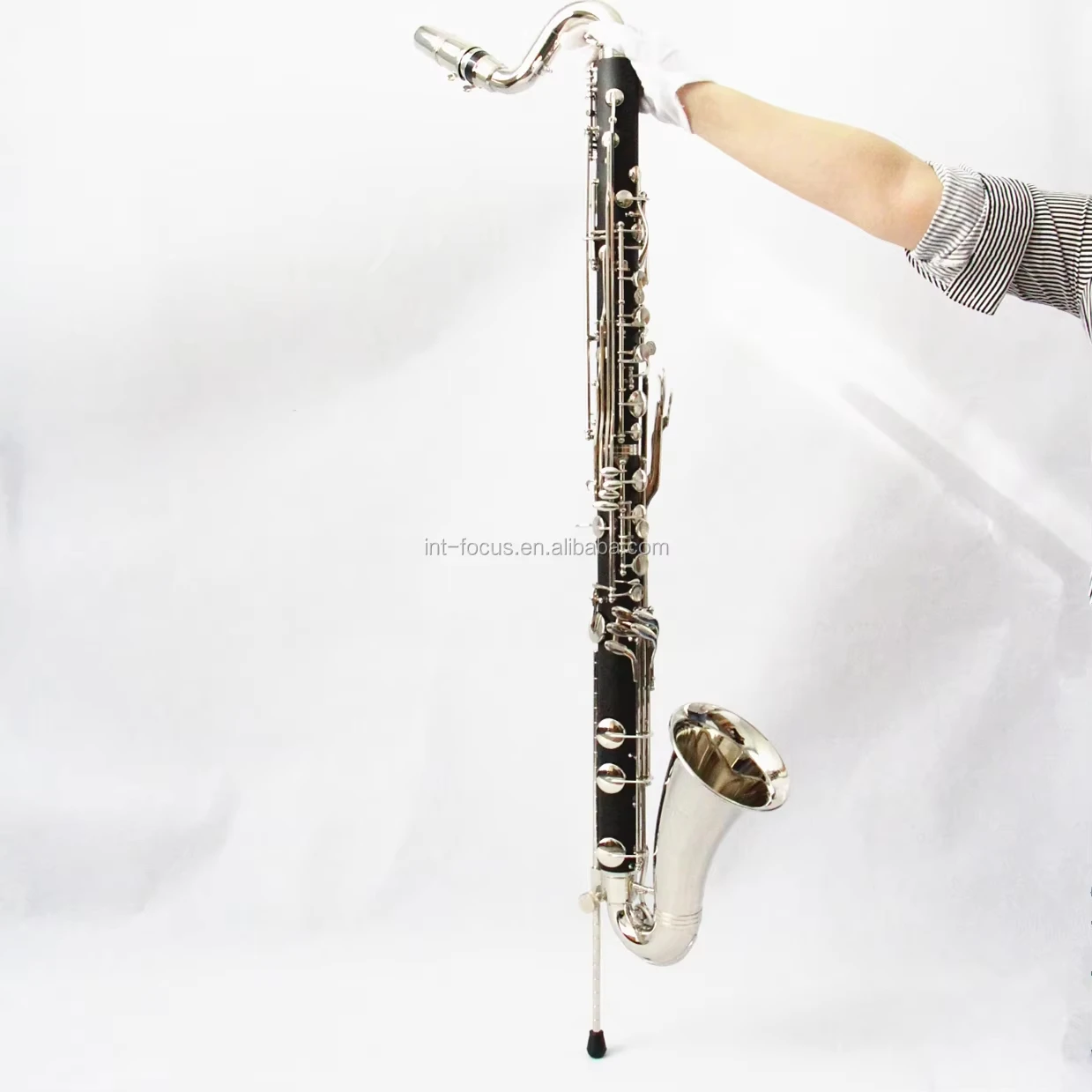 Top Level Factory Price Bass Clarinet Musical Instrument With Bass Clarinet Case Bags Pads And Clarinet Part Reeds Accessories