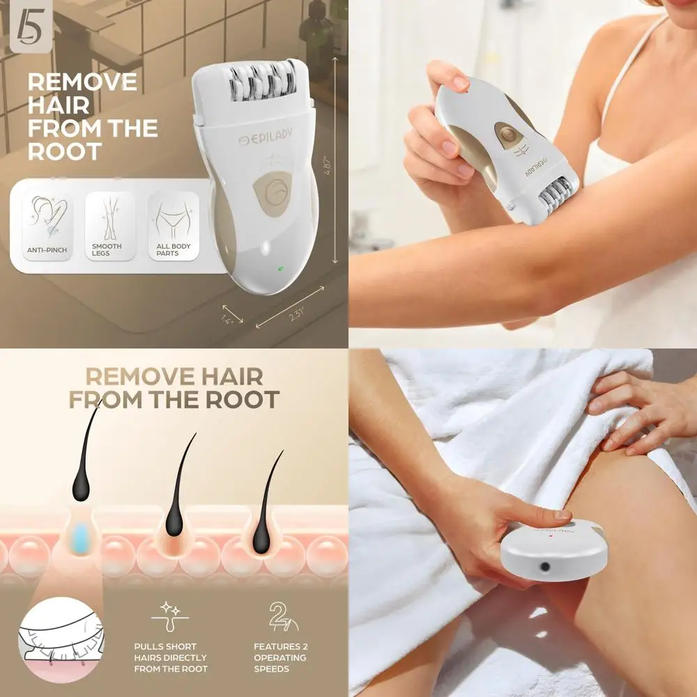 Беспроводной перезаряжаемый эпилятор с 56 пинцетами для женщин - двухскоростное удаление волос на ногах, подмышках, в зоне бикини, с дорожным чехлом
Беспроводной перезаряжаемый эпилятор с 56 пинцетами для женщин - двухскоростное удаление волос на ногах, подмышках, в зоне бикини, с дорожным чехлом