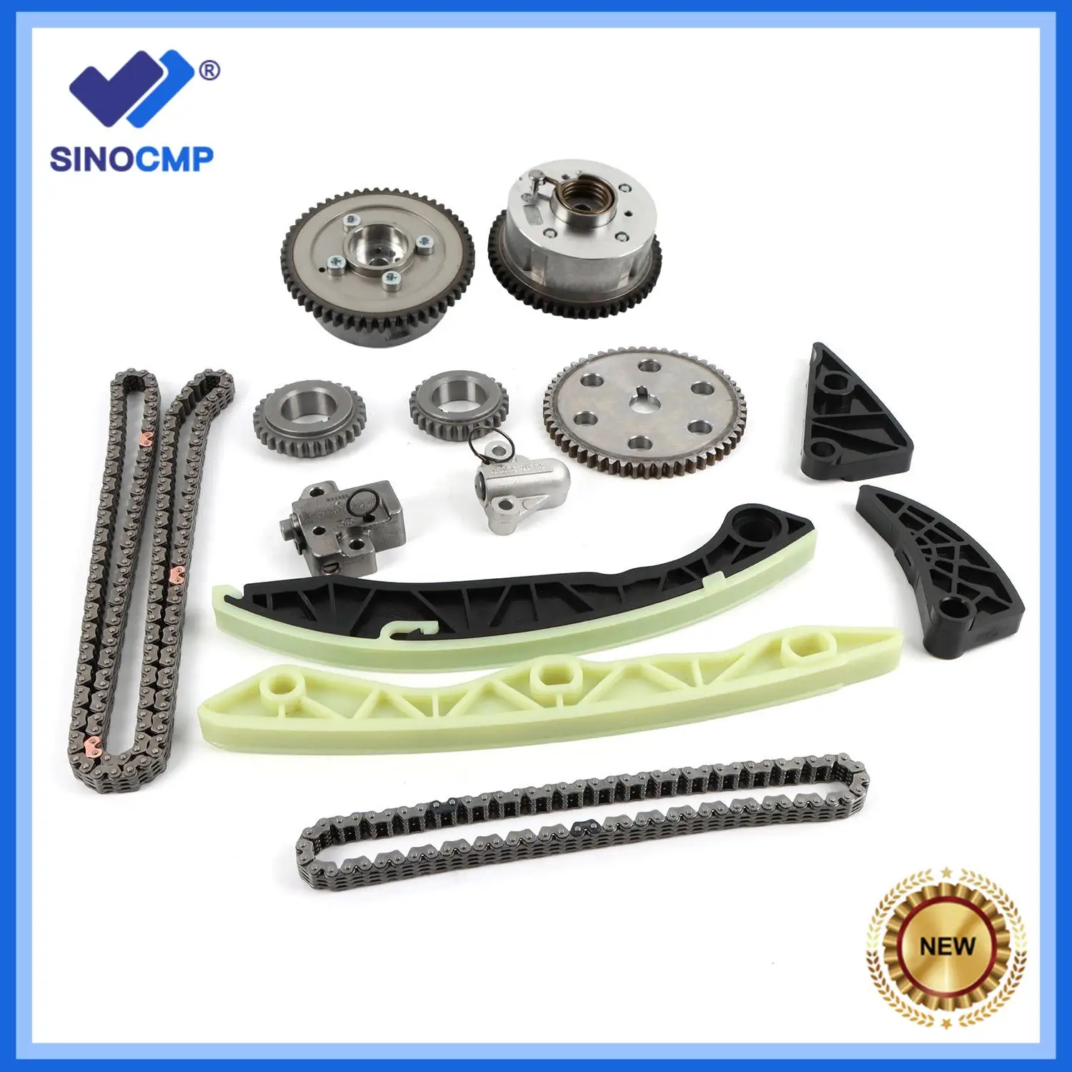 SINOCMP G4KC G4KE 2.4L комплект цепи синхронизации двигателя с шестерней VVT для Hyundai Kia Sonata Optima DOHC 16V L4 
SINOCMP G4KC G4KE 2.4L комплект цепи синхронизации двигателя с шестерней VVT для Hyundai Kia Sonata Optima DOHC 16V L4