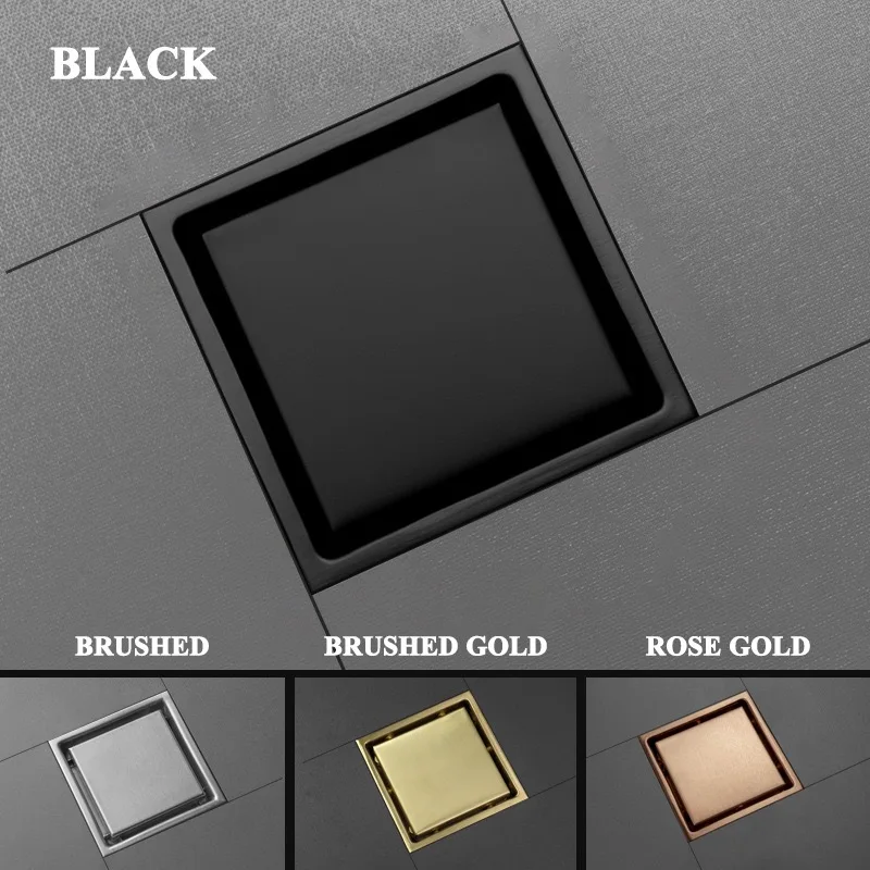 Bathroom Balcony Kitchen Stainless Steel Square Floor Drain Shower Drainers Multi-Color Style Invisible Tile Insert Floor Drains
Bathroom Balcony Kitchen Stainless Steel Square Floor Drain Shower Drainers Multi-Color Style Invisible Tile Insert Floor Drains