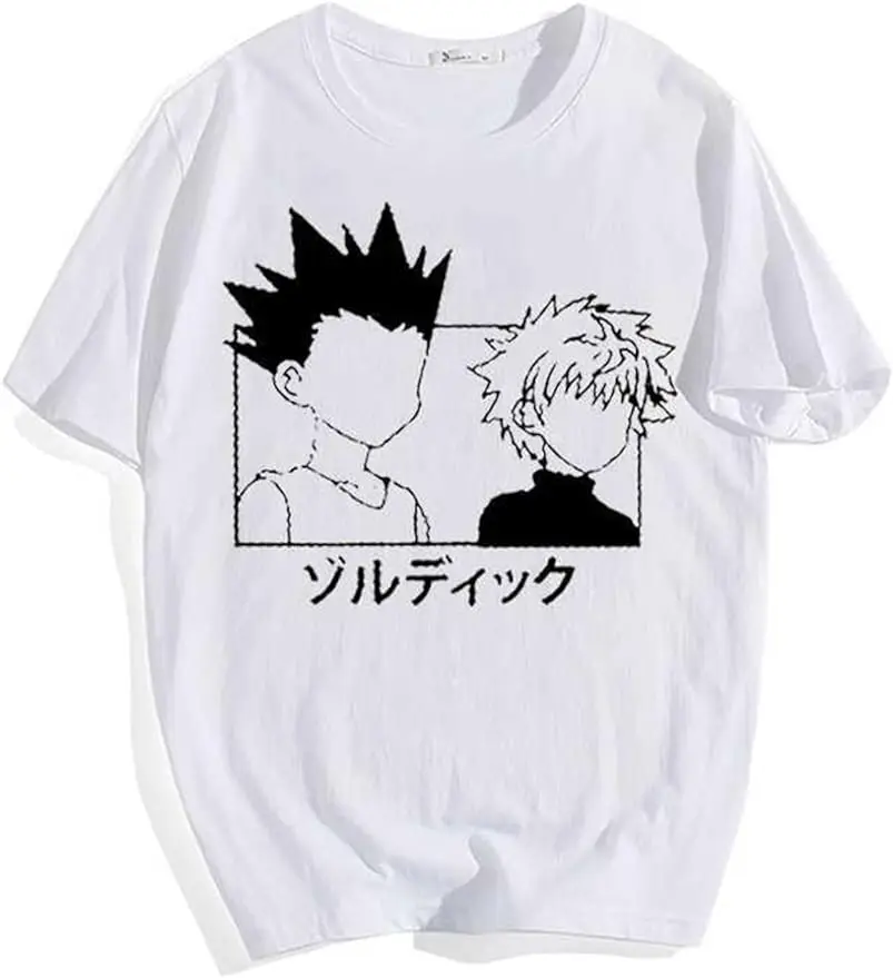 Футболка с коротким рукавом с принтом аниме Hunter X Hunter, модная спортивная футболка, топы для мужчин и женщин
Футболка с коротким рукавом с принтом аниме Hunter X Hunter, модная спортивная футболка, топы для мужчин и женщин