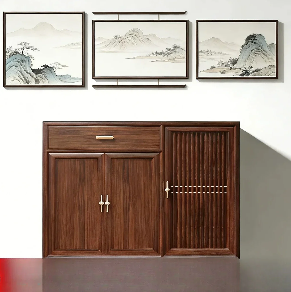 b18 Song-style aesthetics New Chinese-style solid wood entrance cabinet Simple North American black walnut shoe cabinet
b18 Song-style aesthetics New Chinese-style solid wood entrance cabinet Simple North American black walnut shoe cabinet