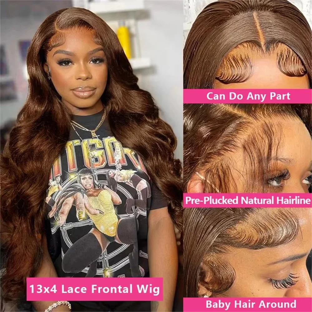 13x6 Hd Lace Frontal Wig Chocolate Brown Human Hair 200% Density Body Wave 13x4 Lace Front Wigs Pre Plucked Brazilian For Black Women 30 46 Inch
13x6 Hd Lace Frontal Wig Chocolate Brown Human Hair 200% Density Body Wave 13x4 Lace Front Wigs Pre Plucked Brazilian For Black Women 30 46 Inch