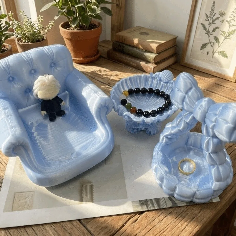 Elegant Bow 3D Printed Jewelry Tray Sweet Decorative Sofa-shaped Ring Holder Creative Baroque Style Shell Shape Jewelry Tray
Elegant Bow 3D Printed Jewelry Tray Sweet Decorative Sofa-shaped Ring Holder Creative Baroque Style Shell Shape Jewelry Tray