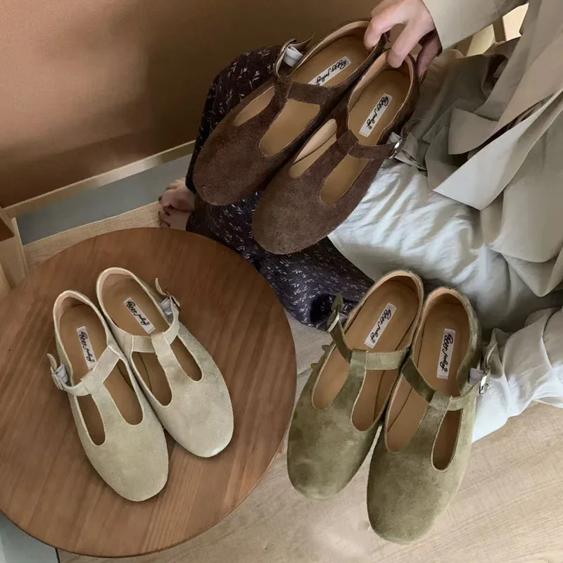 SUOJIALUN 2025 Autumn New Brand Women Flat Shoes Fashion Cow Suede Ladies Casual Mary Jane Shoes Soft Flat Heel Dress Single Sh
SUOJIALUN 2025 Autumn New Brand Women Flat Shoes Fashion Cow Suede Ladies Casual Mary Jane Shoes Soft Flat Heel Dress Single Sh