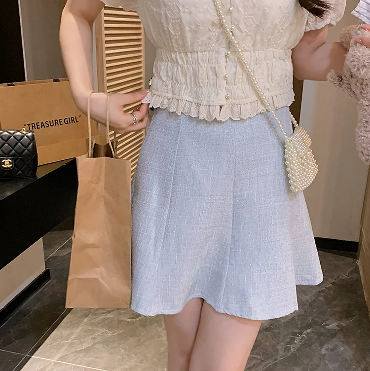 Юбка ANLI с высокой талией, в стиле пэчворк, светло-голубая, из тканого материала, в стиле мини-французский шик, универсальная, новая...
Юбка ANLI с высокой талией, в стиле пэчворк, светло-голубая, из тканого материала, в стиле мини-французский шик, универсальная, новая...