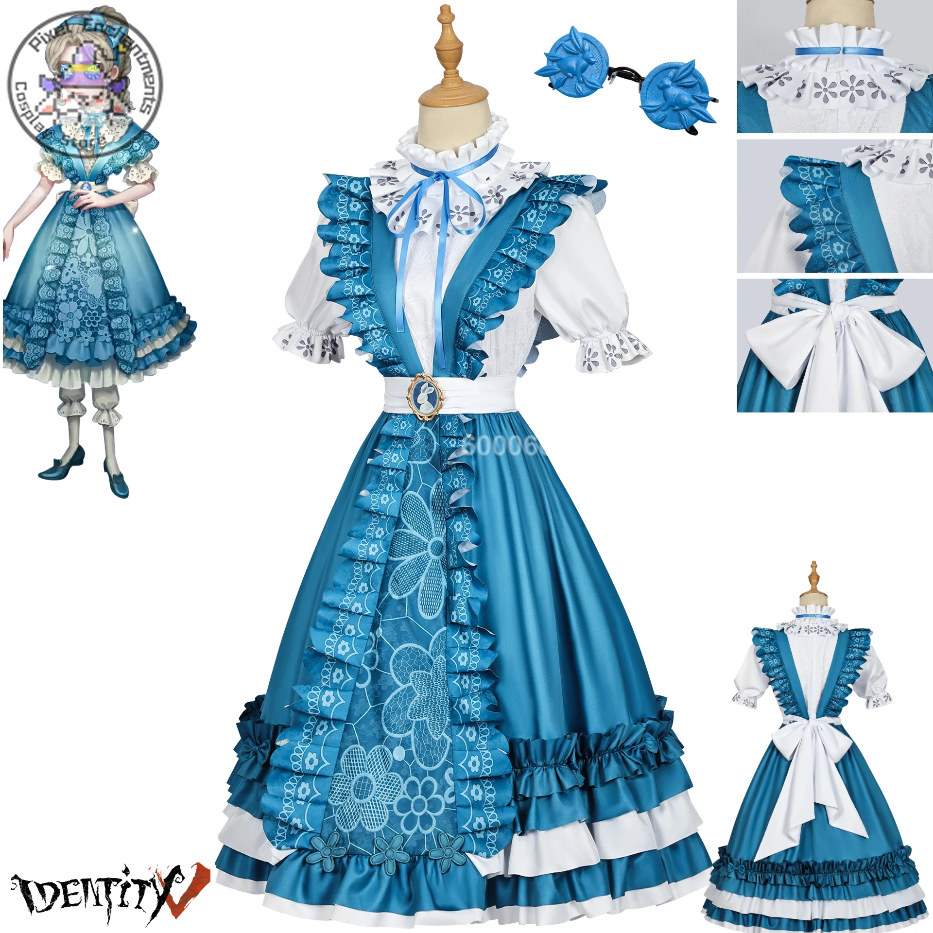 Game Identity V Reporter Alice Cosplay Costume Anime Clothes Blue Cute Dress for Women Uniform Christmas Halloween Love Live Cos
Game Identity V Reporter Alice Cosplay Costume Anime Clothes Blue Cute Dress for Women Uniform Christmas Halloween Love Live Cos