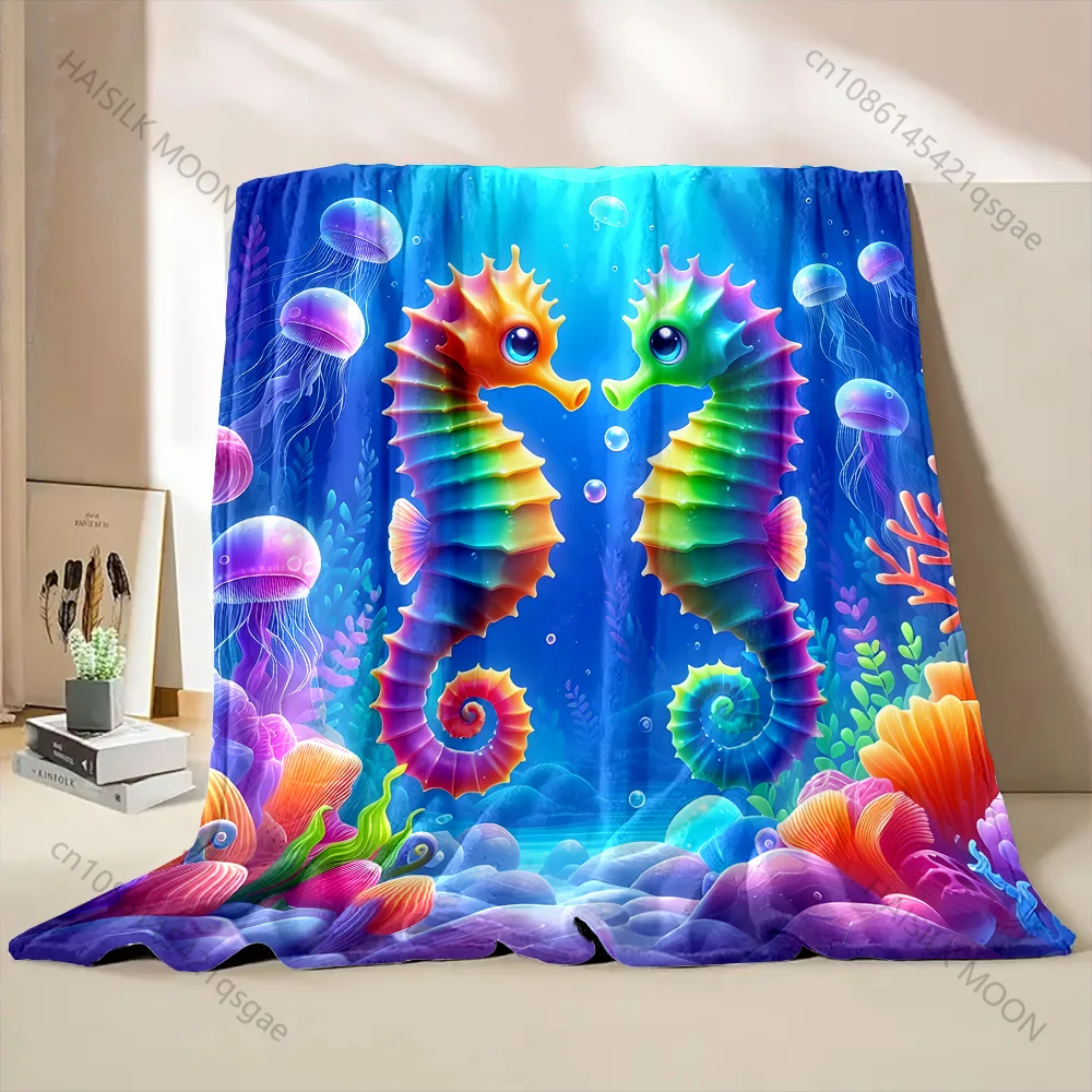 Multi-size Colorful Seahorses and Jellyfish Pattern Blanket Flannel Material Soft Warm for All Seasons Home Camping Picnics RV
Multi-size Colorful Seahorses and Jellyfish Pattern Blanket Flannel Material Soft Warm for All Seasons Home Camping Picnics RV