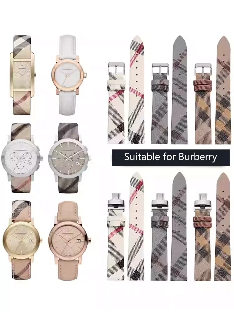 Plaid Pattern Genuine Leather Strap 14 16 18 20 22 mm Black Brown Bracelet For BURBERRY Women Watch strap
Plaid Pattern Genuine Leather Strap 14 16 18 20 22 mm Black Brown Bracelet For BURBERRY Women Watch strap