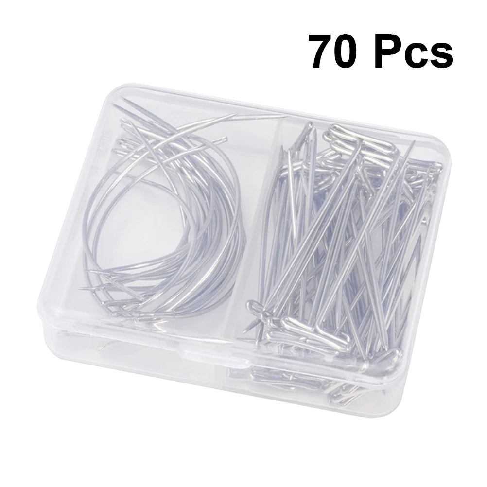 70pcs T Pins Set Making Needles Kit Steel T Pins C Curved Sewing Needles Plastic Box Storage Craft Modeling
70pcs T Pins Set Making Needles Kit Steel T Pins C Curved Sewing Needles Plastic Box Storage Craft Modeling