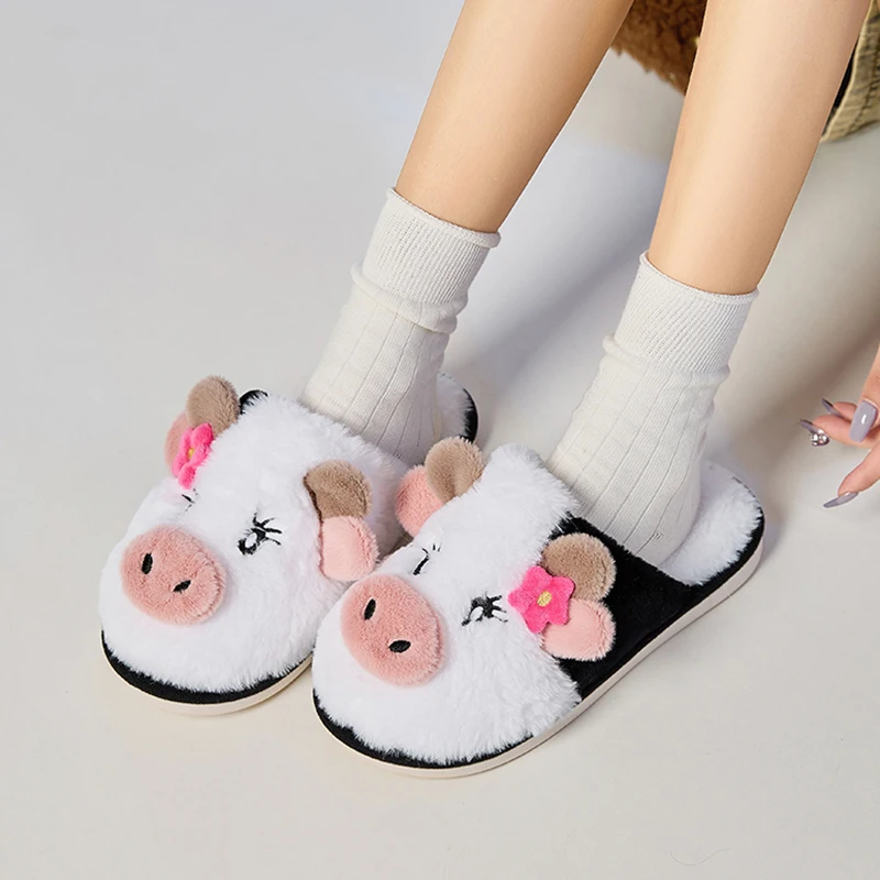 Fluffy Casual Slippers Women House Flats Cute Cow Cartoon Designer Winter Shoes Girls Lovely Fashion Footwear Elegant Large Size
Fluffy Casual Slippers Women House Flats Cute Cow Cartoon Designer Winter Shoes Girls Lovely Fashion Footwear Elegant Large Size