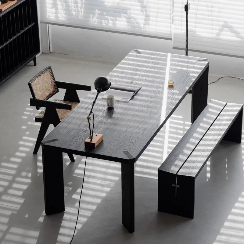 Обеденный стол ваби-саби из ясеня, домашняя гостиная, большой длинный письменный стол, черный прямоугольный гостевой стол
Обеденный стол ваби-саби из ясеня, домашняя гостиная, большой длинный письменный стол, черный прямоугольный гостевой стол