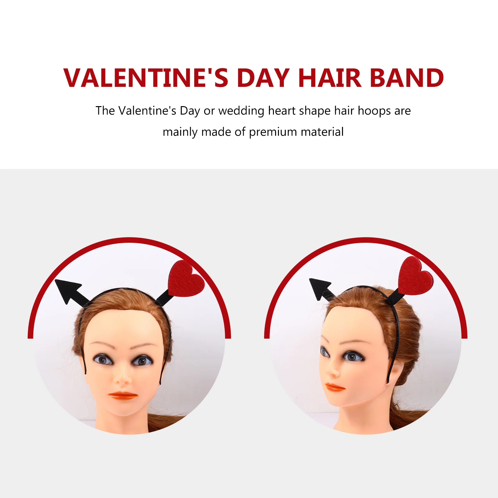 2Pcs Valentine's Day Hair Hoops Heart Shape Wedding Party Festival Photo Props Headbands Valentine's Day Hair Band
2Pcs Valentine's Day Hair Hoops Heart Shape Wedding Party Festival Photo Props Headbands Valentine's Day Hair Band