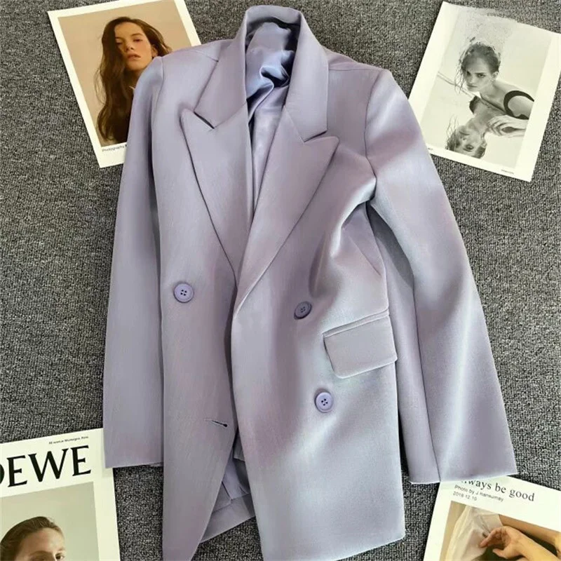 Fashionable Double-Row Women's Suit Jacket Purple Taro Spring Autumn New Design Versatile Commute Style Regular Thickness Pol...
Fashionable Double-Row Women's Suit Jacket Purple Taro Spring Autumn New Design Versatile Commute Style Regular Thickness Pol...