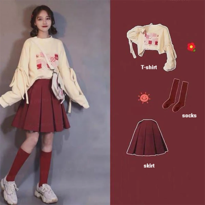 Autumn Winter Two Pieces Sets Women Japanese Loose Hoodies+Plaid Skirt Preppy Style Dress Set Female
Autumn Winter Two Pieces Sets Women Japanese Loose Hoodies+Plaid Skirt Preppy Style Dress Set Female