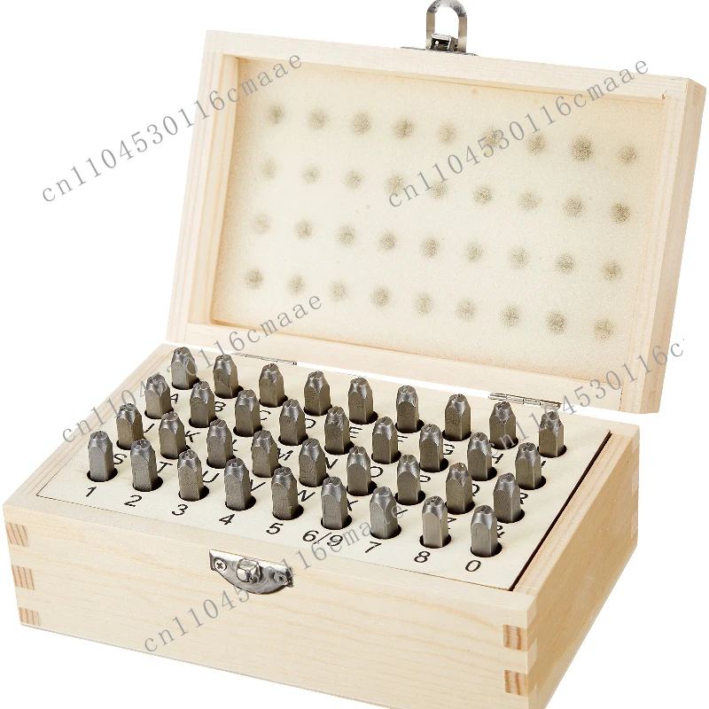 NEW 36Pcs 2/2.5/3/4/5/6/8mm 40Cr Alloy Steel Letter and Number Stamp Set in A Wooden Case
NEW 36Pcs 2/2.5/3/4/5/6/8mm 40Cr Alloy Steel Letter and Number Stamp Set in A Wooden Case