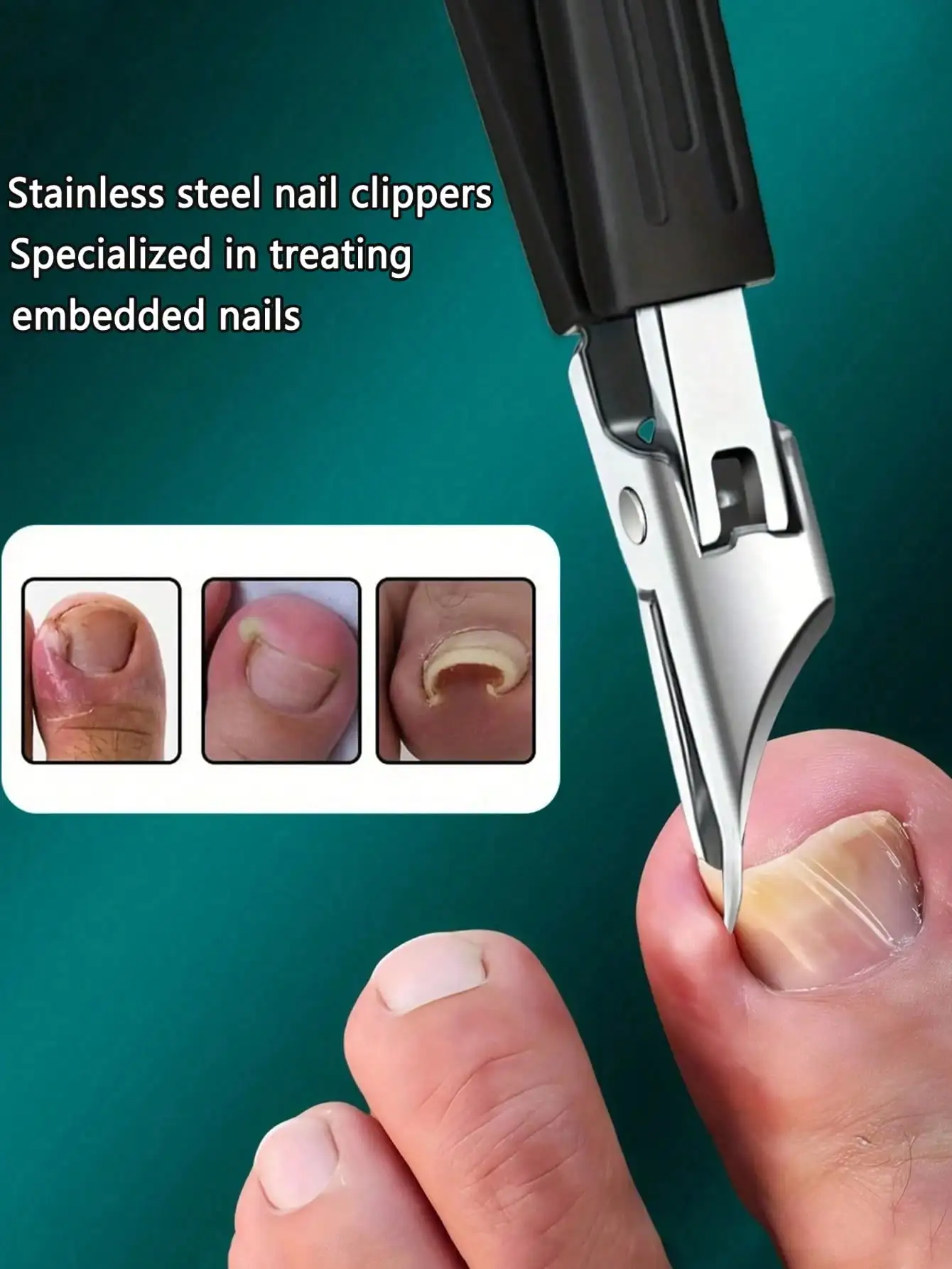 1pc Professional Stainless Steel Oblique Nail Clipper, Portable Angled Nail Clipper For Thick Nails - Precision Curved Blade Embedded Nail Trimmer, Non-Slip Handle, Nail Care Tool Accessory, Suitable For Men And Women All Seasons
1pc Professional Stainless Steel Oblique Nail Clipper, Portable Angled Nail Clipper For Thick Nails - Precision Curved Blade Embedded Nail Trimmer, Non-Slip Handle, Nail Care Tool Accessory, Suitable For Men And Women All Seasons