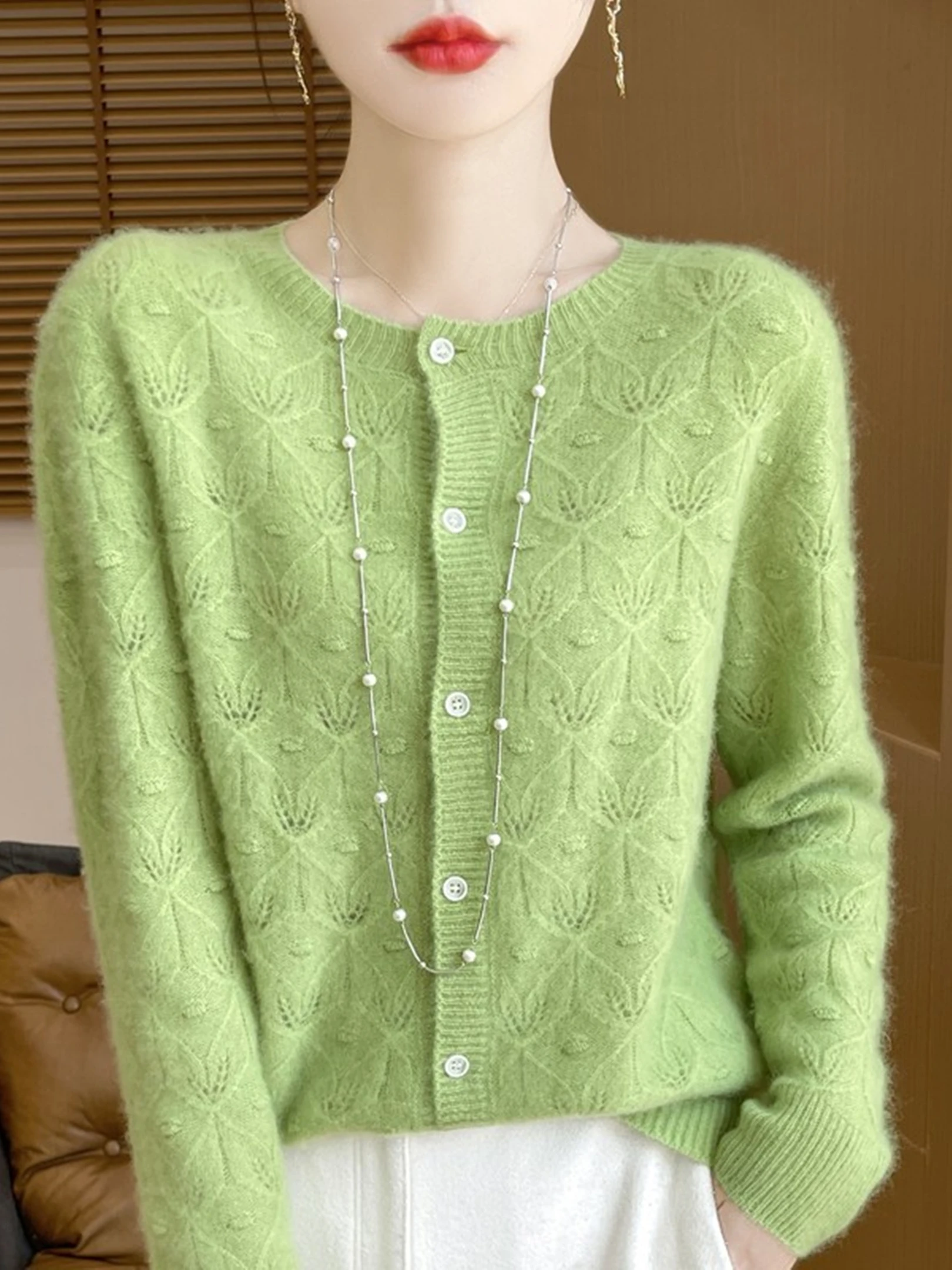 Women's Open Cardigan Woolen Knitted Long Sleeve Loose Fit Cashmere Sweater Hollow out Hook Design Casual Commute Style
Women's Open Cardigan Woolen Knitted Long Sleeve Loose Fit Cashmere Sweater Hollow out Hook Design Casual Commute Style