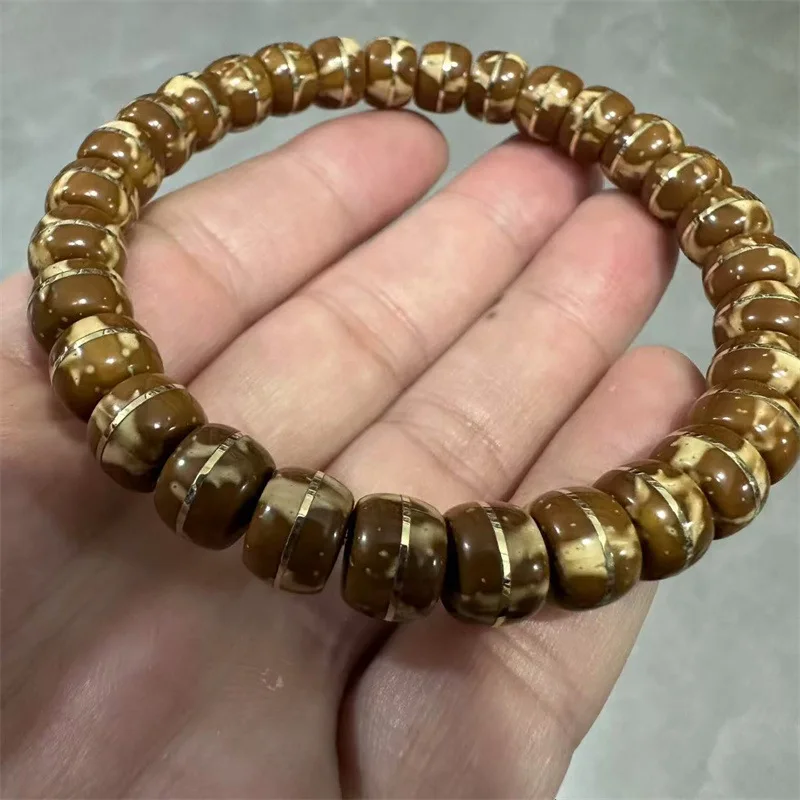 Solid Tip Purple Gold Rat Flower Skin Old-Type Bead Inlaid Copper Phaseless One-Line Bracelet Men And Women
Solid Tip Purple Gold Rat Flower Skin Old-Type Bead Inlaid Copper Phaseless One-Line Bracelet Men And Women