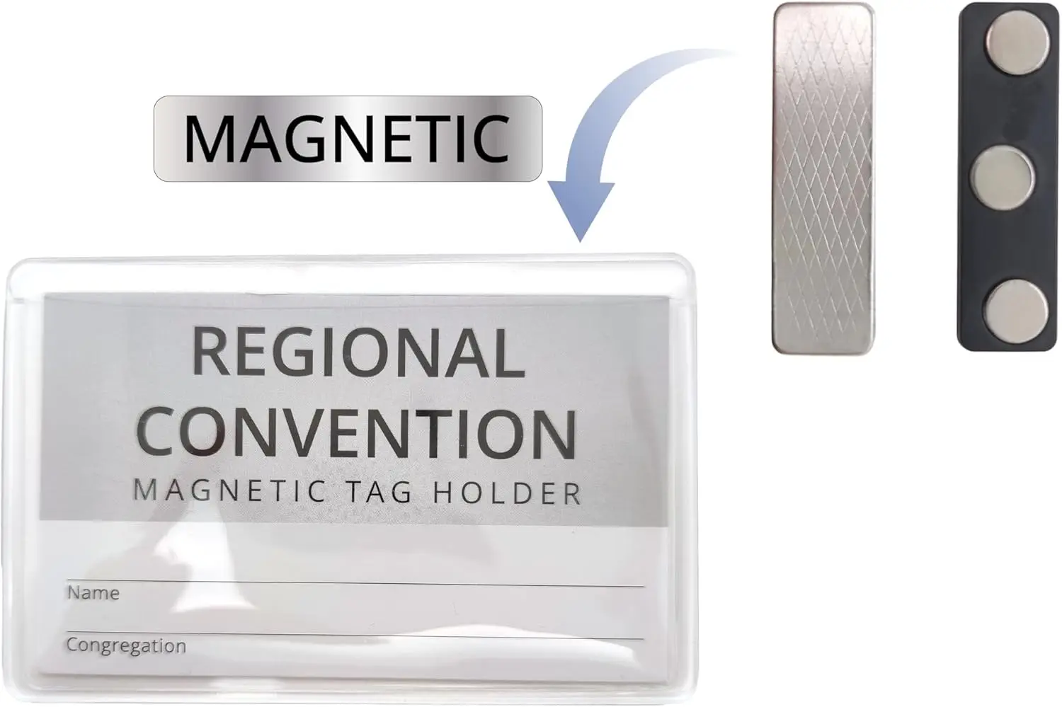 Magnetic Badge Holder Pack of 2 for Jehovah's Witnesses Convention, Pinless Lapel Card ID Holder with Strong Magnets
Magnetic Badge Holder Pack of 2 for Jehovah's Witnesses Convention, Pinless Lapel Card ID Holder with Strong Magnets