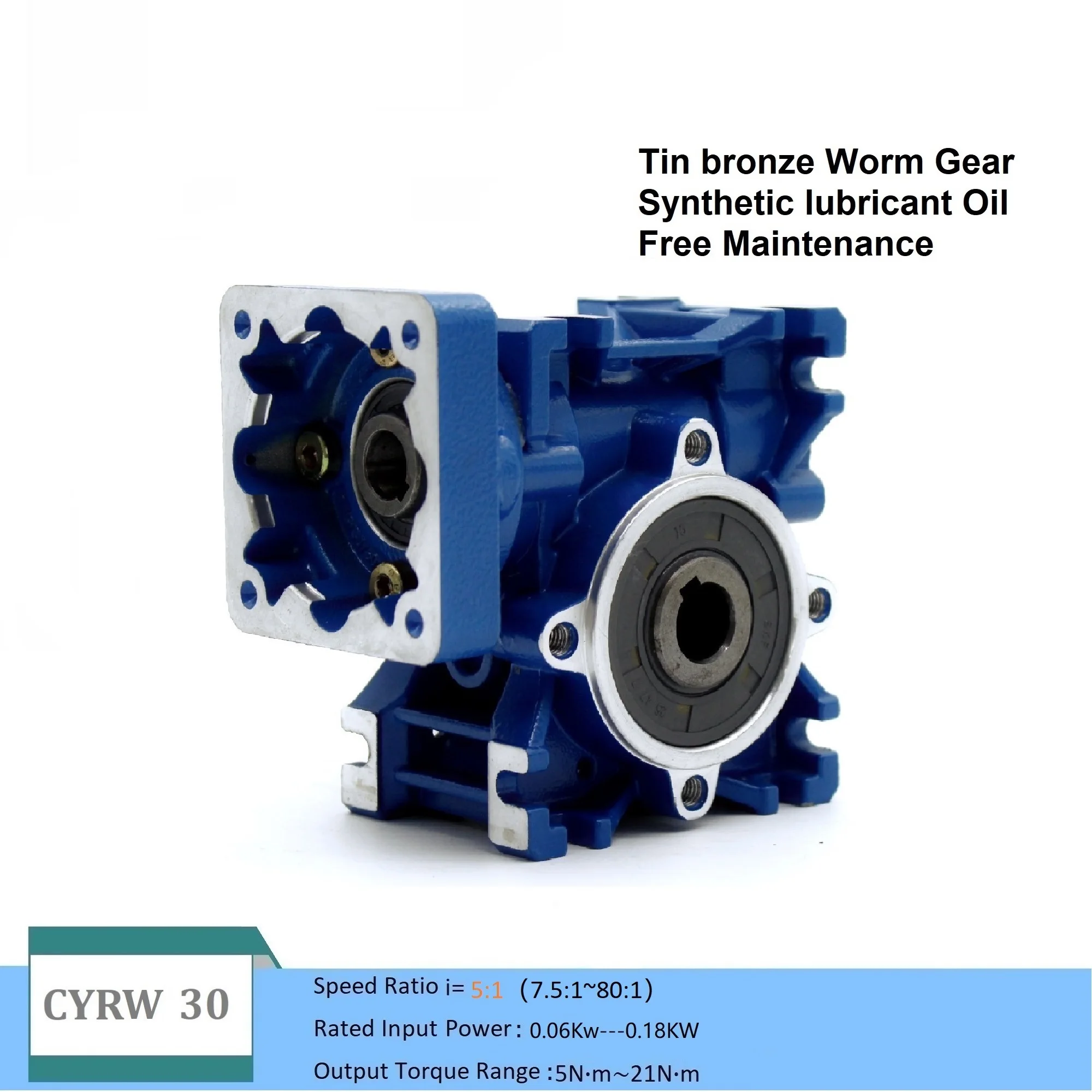 CYAutoman Worm Gearbox NMRV30 CYRW30 Input 9/11 Output 14mm ratio 5:1--80:1 Aluminium Housing Free maintenance
CYAutoman Worm Gearbox NMRV30 CYRW30 Input 9/11 Output 14mm ratio 5:1--80:1 Aluminium Housing Free maintenance