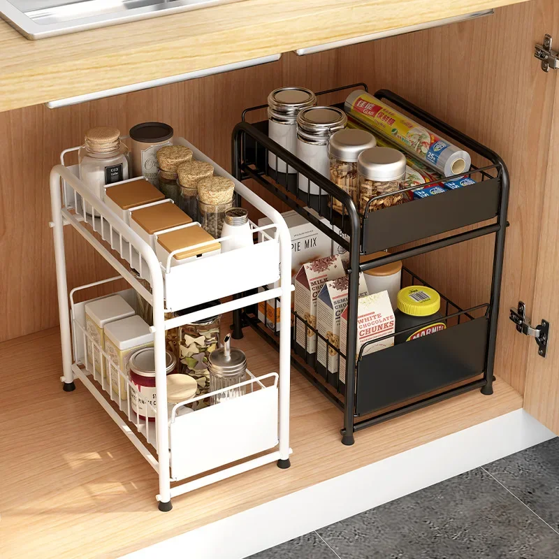 Kitchen Under Sink Organizer Rack Double Layer Drawer Iron Pull Type Kitchen Storage Shelf Top Finishing Spice Holder
Kitchen Under Sink Organizer Rack Double Layer Drawer Iron Pull Type Kitchen Storage Shelf Top Finishing Spice Holder