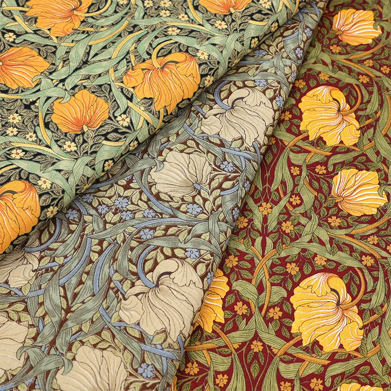 45x110cm William Morris Pure Cotton Crystal Vine Floral Designer Fabric For DIY Sewing Patchwork Quilting Dress Handmade Cloth
45x110cm William Morris Pure Cotton Crystal Vine Floral Designer Fabric For DIY Sewing Patchwork Quilting Dress Handmade Cloth