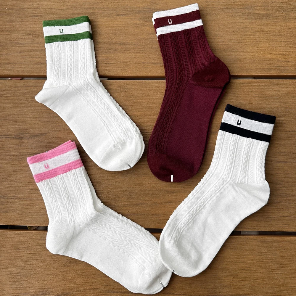 Comfortable Cotton Knotted Mid-Calf Socks Versatile All-Season Style 4 Pairs per Card Unisex Adult Striped Patterned Home Wear
Comfortable Cotton Knotted Mid-Calf Socks Versatile All-Season Style 4 Pairs per Card Unisex Adult Striped Patterned Home Wear