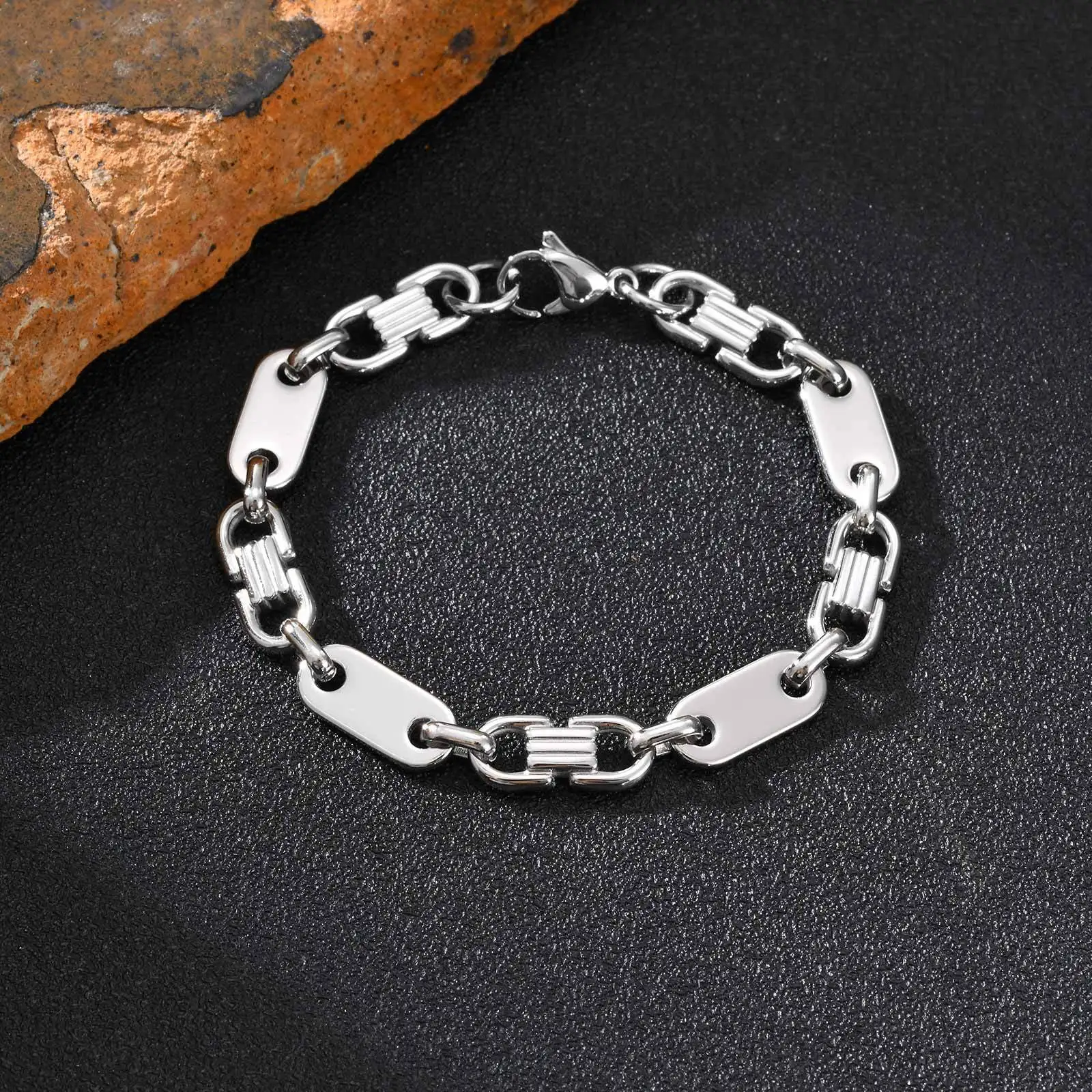 Trendy Chain Bracelet for Men,Stainless Steel Handmade Wristband,Gift for Father Husband Son
Trendy Chain Bracelet for Men,Stainless Steel Handmade Wristband,Gift for Father Husband Son