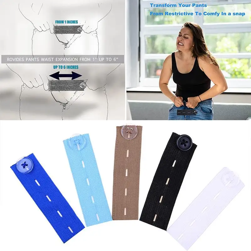 Waist Expander Waistband Extension Buckle Pant Elastic Buckle Extender Button Pregnant Fat Trousers Unisex Elastic Waist Button
Waist Expander Waistband Extension Buckle Pant Elastic Buckle Extender Button Pregnant Fat Trousers Unisex Elastic Waist Button