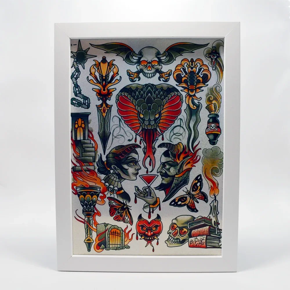 Творческий художественный плакат с тату, Настенный декор, картина-Создайте уникальный тату-салон с художественными наклейками на стену и раскладными таблицей A5
Творческий художественный плакат с тату, Настенный декор, картина-Создайте уникальный тату-салон с художественными наклейками на стену и раскладными таблицей A5