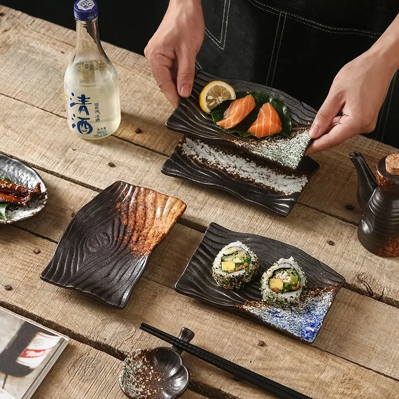 Japanese Sushi Sashimi Saucer Commercial Homestay Izakaya Yakitori Skewers Household Black Ceramic Tableware
Japanese Sushi Sashimi Saucer Commercial Homestay Izakaya Yakitori Skewers Household Black Ceramic Tableware