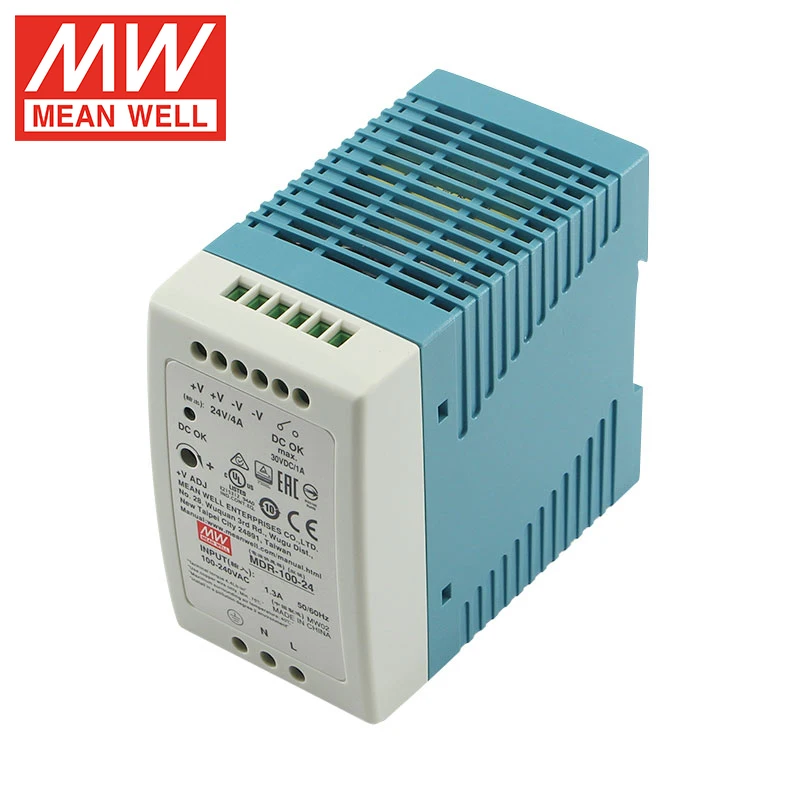 Meanwell MDR 100 Вт DIN RAIL 12 В 24 В 48 В постоянного тока промышленный источник питания с одним выходом и постоянным током ОК MDR-100-12 MDR-100-24
Meanwell MDR 100 Вт DIN RAIL 12 В 24 В 48 В постоянного тока промышленный источник питания с одним выходом и постоянным током ОК MDR-100-12 MDR-100-24