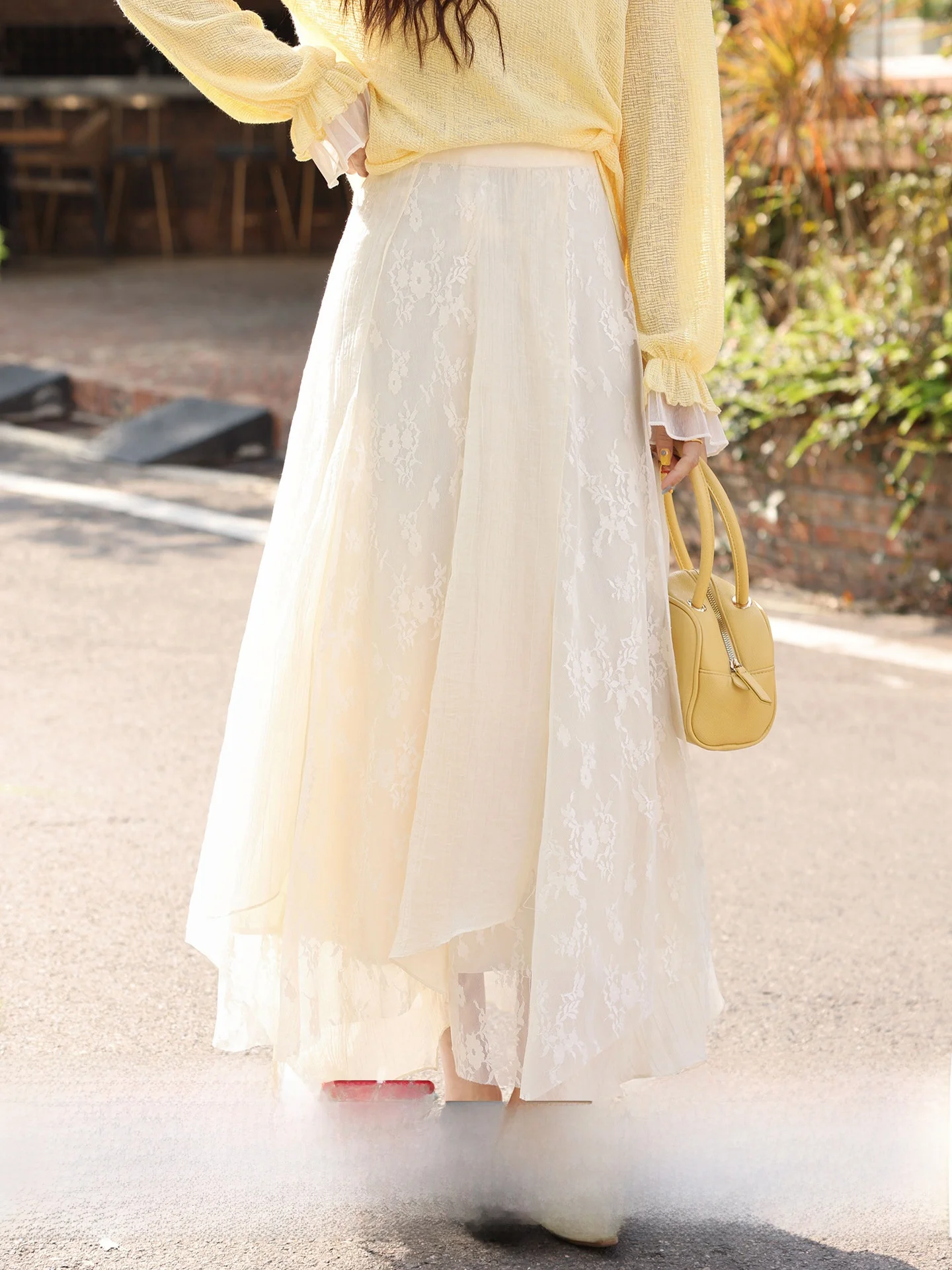 High Waist A-Line Skirt Lace Mesh Uneven Design Vintage Style Women's Skirts Nylon Fabric Micro Stretch CHENDS Brand
High Waist A-Line Skirt Lace Mesh Uneven Design Vintage Style Women's Skirts Nylon Fabric Micro Stretch CHENDS Brand