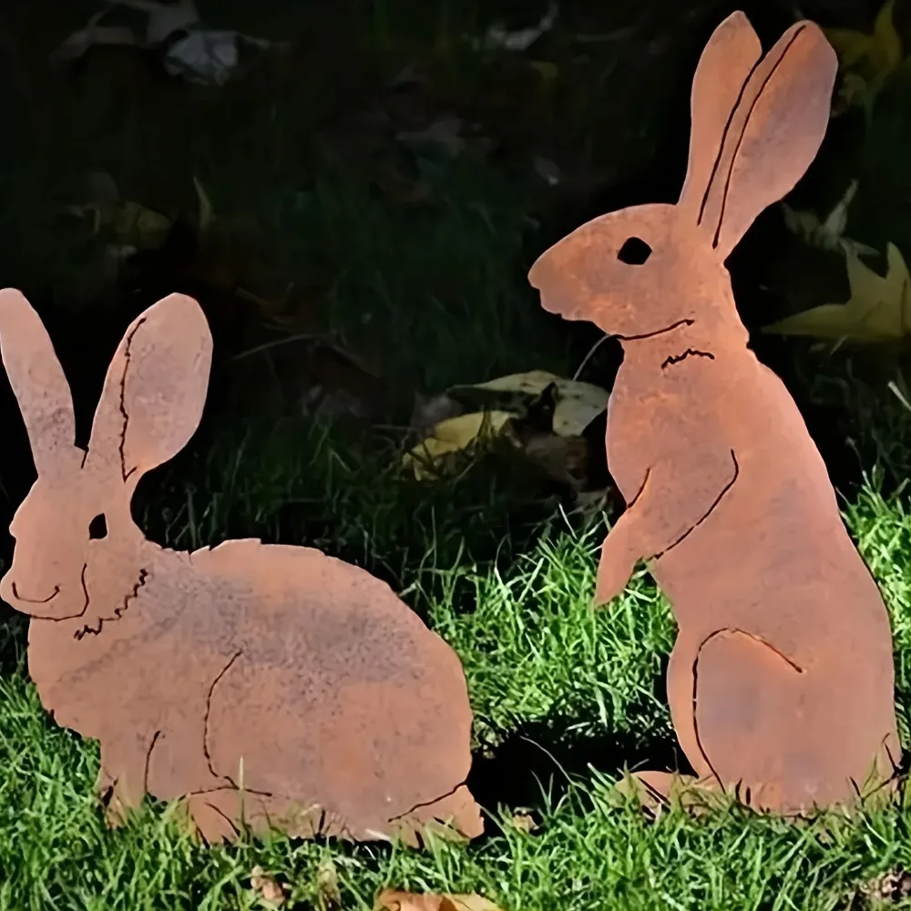 2 piece of rabbit metal garden stake, artistic rabbit outdoor courtyard art decoration,suitable for farmhouse,holiday decoration
2 piece of rabbit metal garden stake, artistic rabbit outdoor courtyard art decoration,suitable for farmhouse,holiday decoration