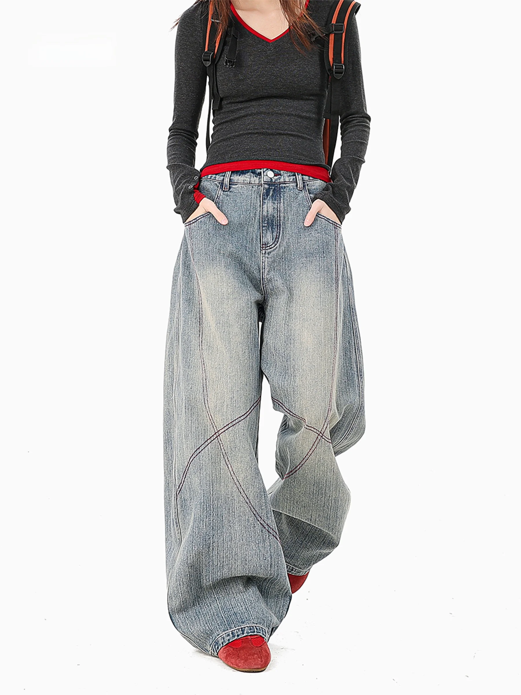 Hassel Line Deconstructed Denim Jeans Loose Fit Men's Women's Summer Washed Bamboo Pattern Wide Leg Pants Design Sensation
Hassel Line Deconstructed Denim Jeans Loose Fit Men's Women's Summer Washed Bamboo Pattern Wide Leg Pants Design Sensation