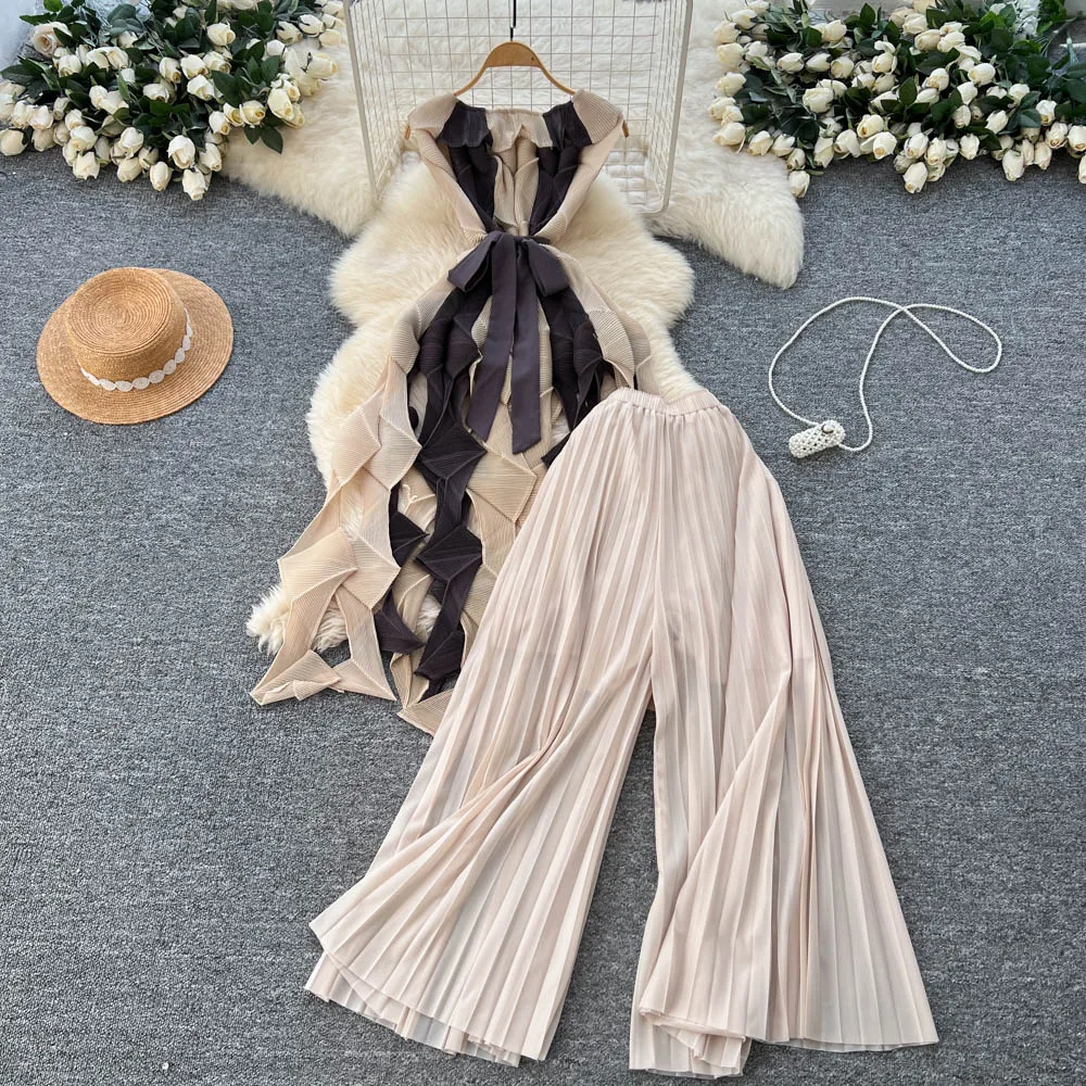 Сексуальные комплекты из двух предметов, асимметричный лоскутный свободный топ с модными осенними брюками с высокой талией и широкими штанинами
Сексуальные комплекты из двух предметов, асимметричный лоскутный свободный топ с модными осенними брюками с высокой талией и широкими штанинами